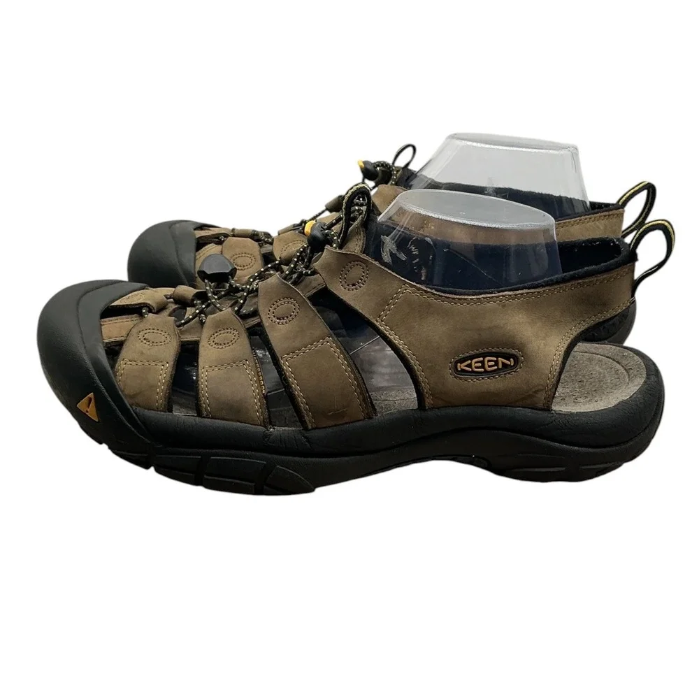 KEEN Newport Leather‎ Hiking Sandals Mens 11.5 Brown Waterproof Fisherman Shoes